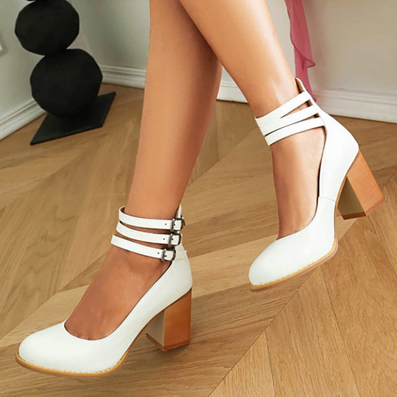 Sandali con tacco a tripla fascia da donna