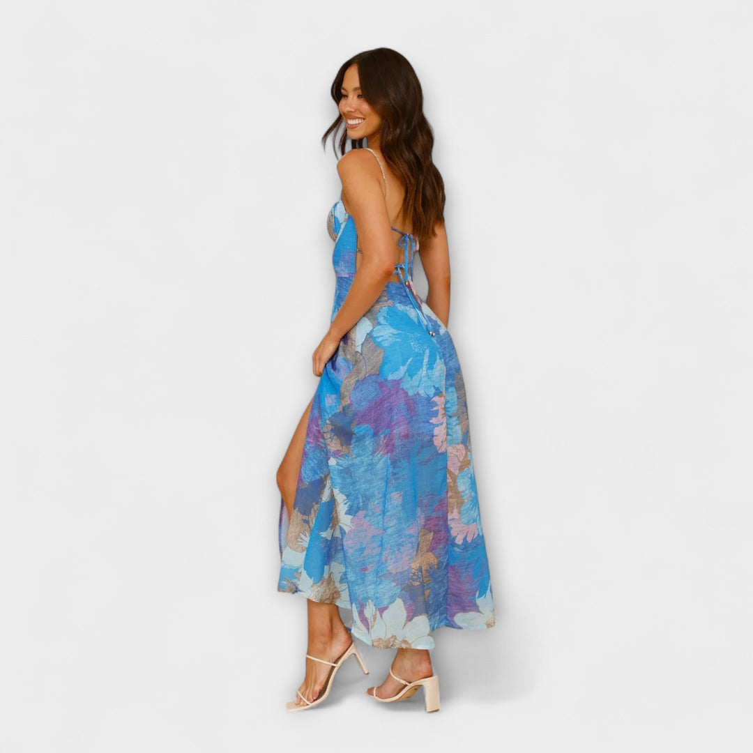 Vestido con Tirantes y Estampado Floral para Mujer - Elegante y Atractivo