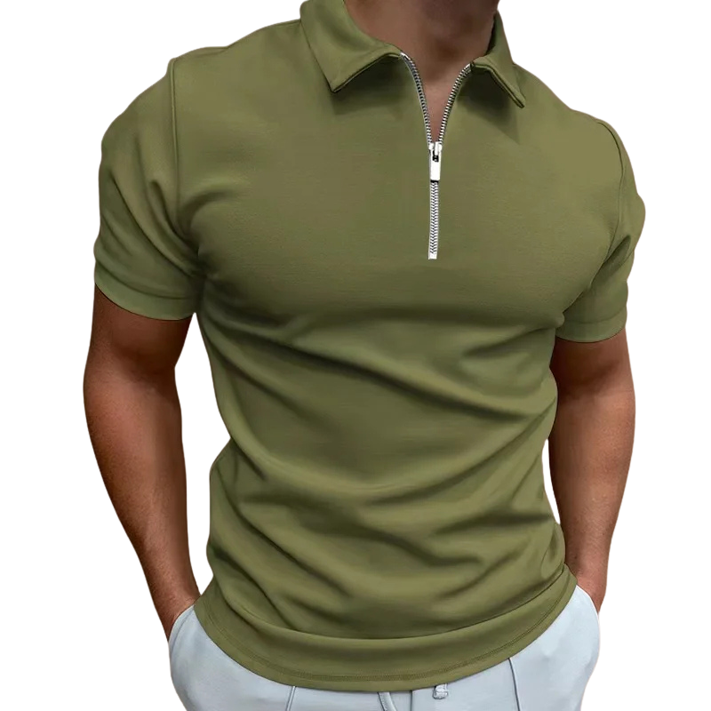Modern Half-Zip Polo – Men