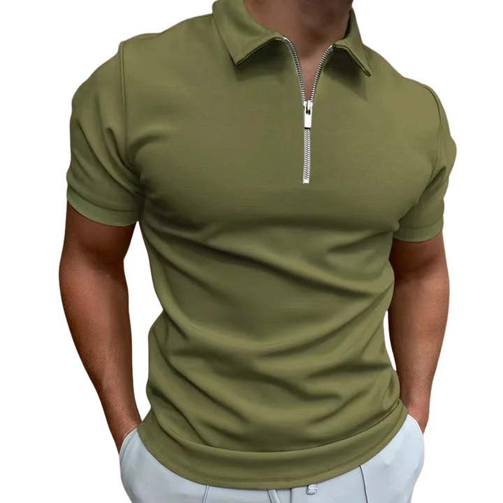 Modern Half-Zip Polo – Men