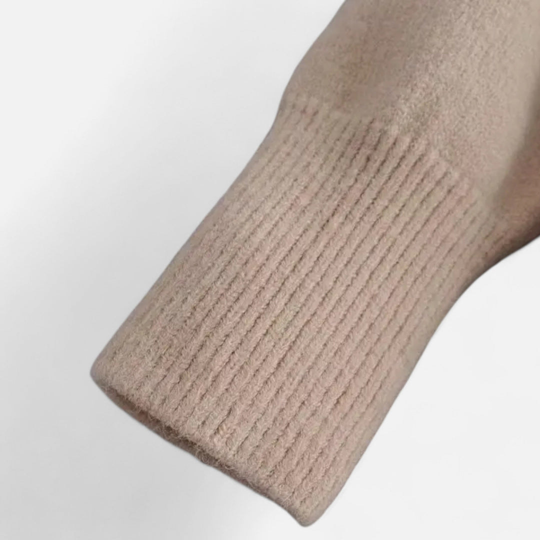 Cardigan gros tricotat pentru femei – decolteu în V, căldură de toamnă