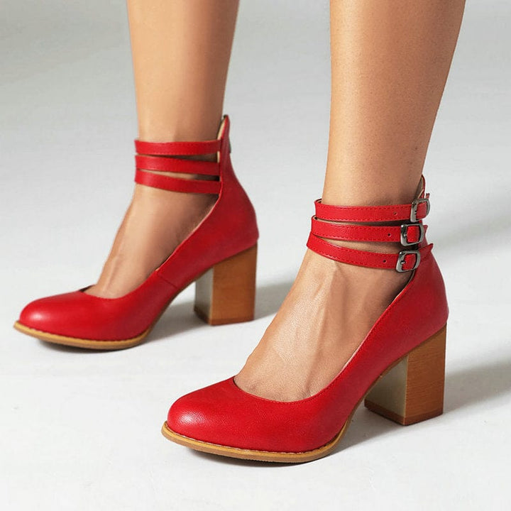 Sandali con tacco a tripla fascia da donna