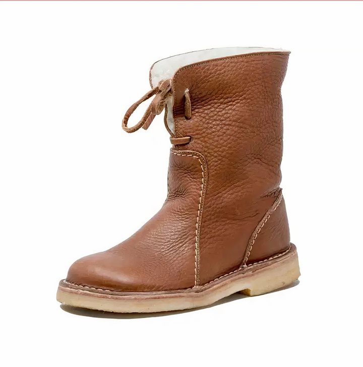 Women’s Casual Leather Mid Calf Boots