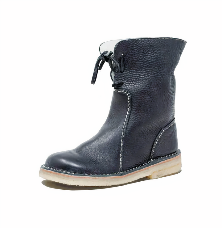 Women’s Casual Leather Mid Calf Boots