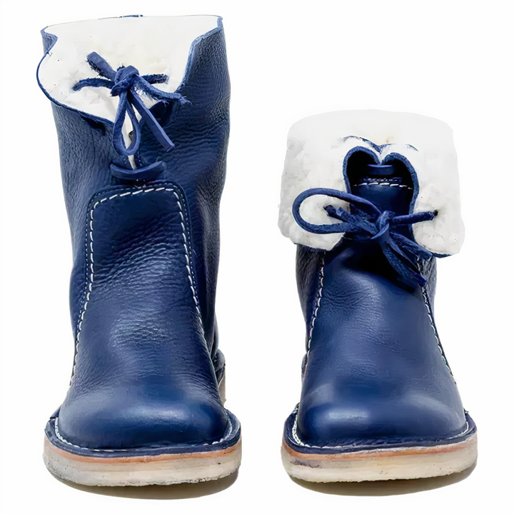 Women’s Casual Leather Mid Calf Boots
