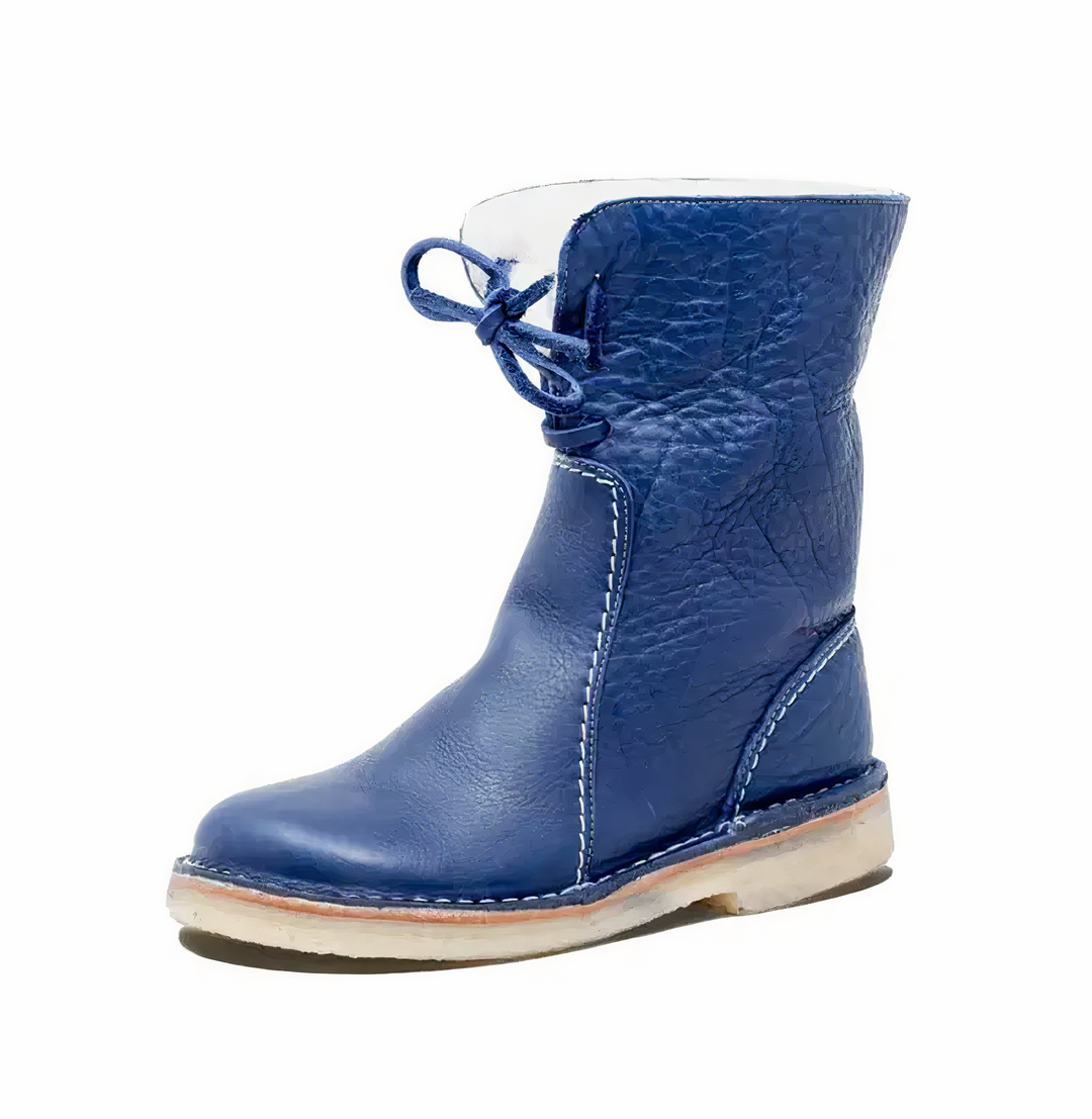 Women’s Casual Leather Mid Calf Boots