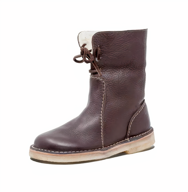 Women’s Casual Leather Mid Calf Boots