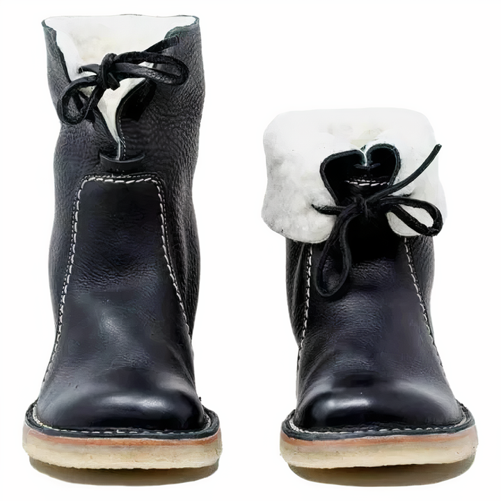 Women’s Casual Leather Mid Calf Boots