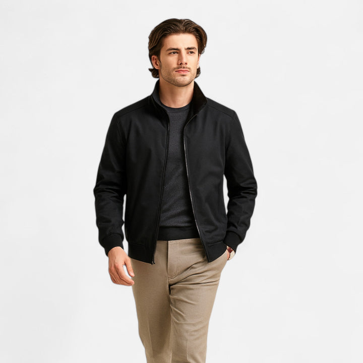 Herre Slim-Fit Bomberjakke