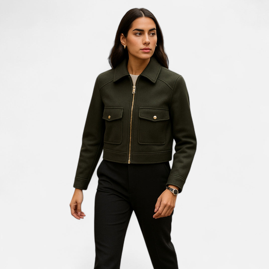 Chaqueta de Invierno Elegante para Mujer con Cierre Relámpago