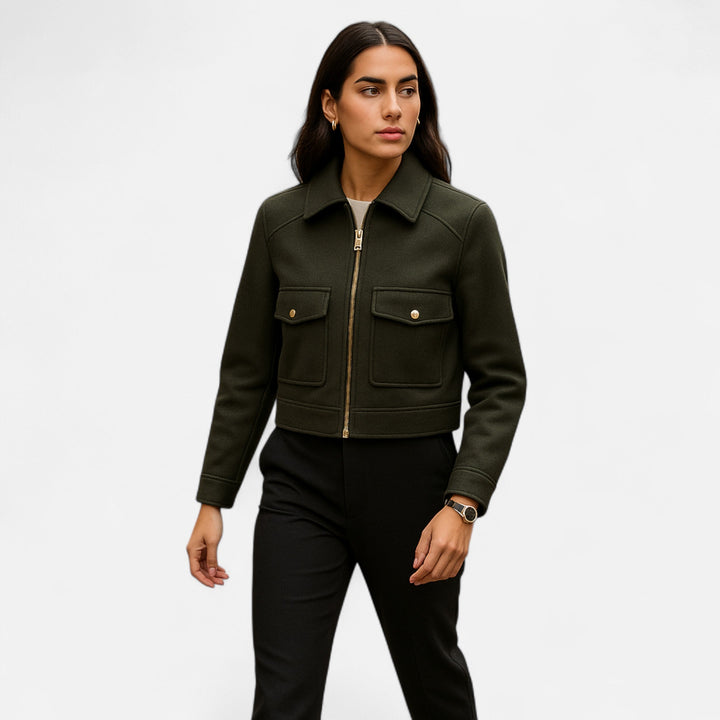 Chaqueta de Invierno Elegante para Mujer con Cierre Relámpago