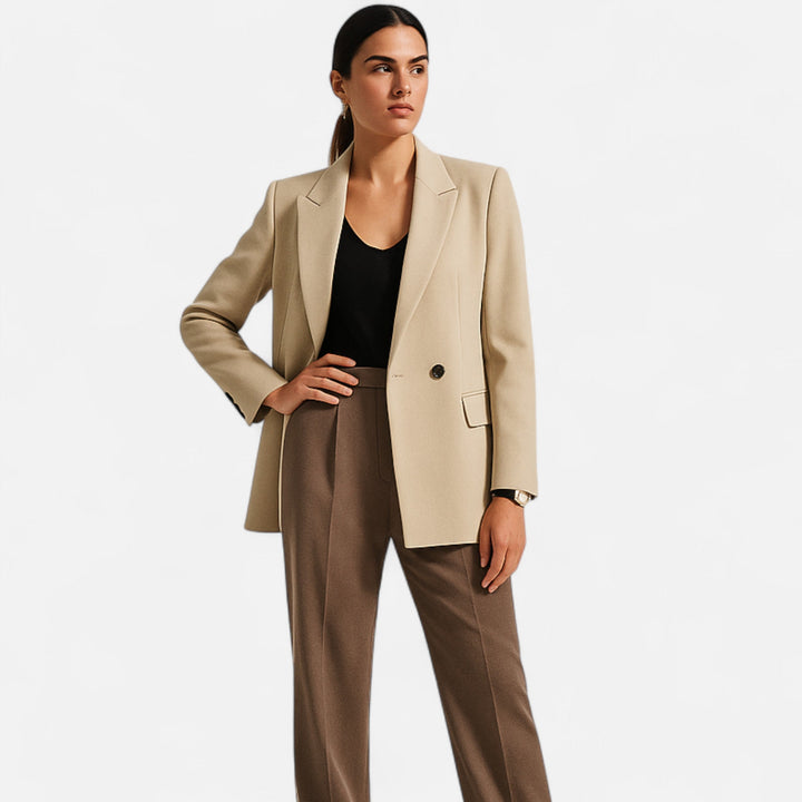 Dame dobbeltradet vintage blazer