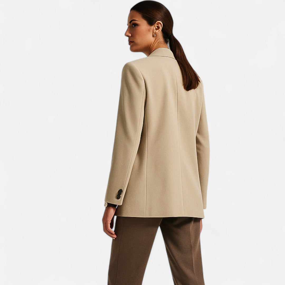 Dame dobbeltradet vintage blazer