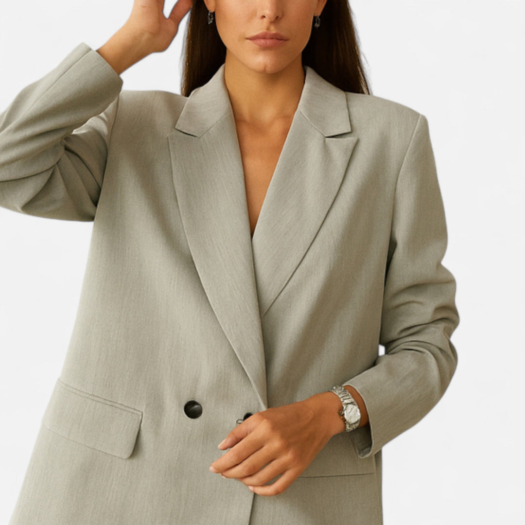 Dame dobbeltradet vintage blazer