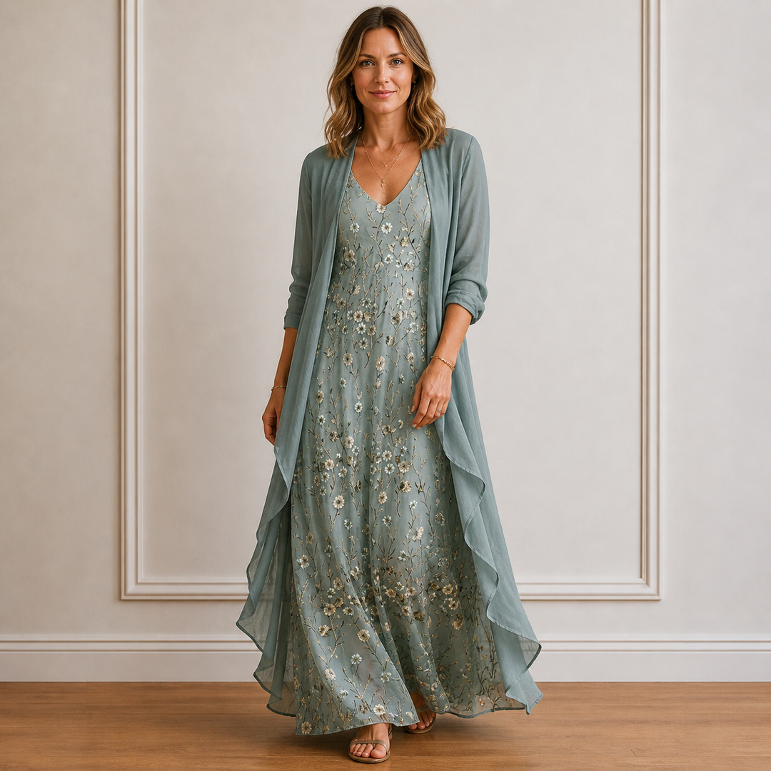 Maxi Dress with Jacket (2-Piece Set)