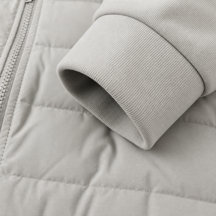 Chaqueta acolchada con capucha para hombre – Estilo combinado de plumón