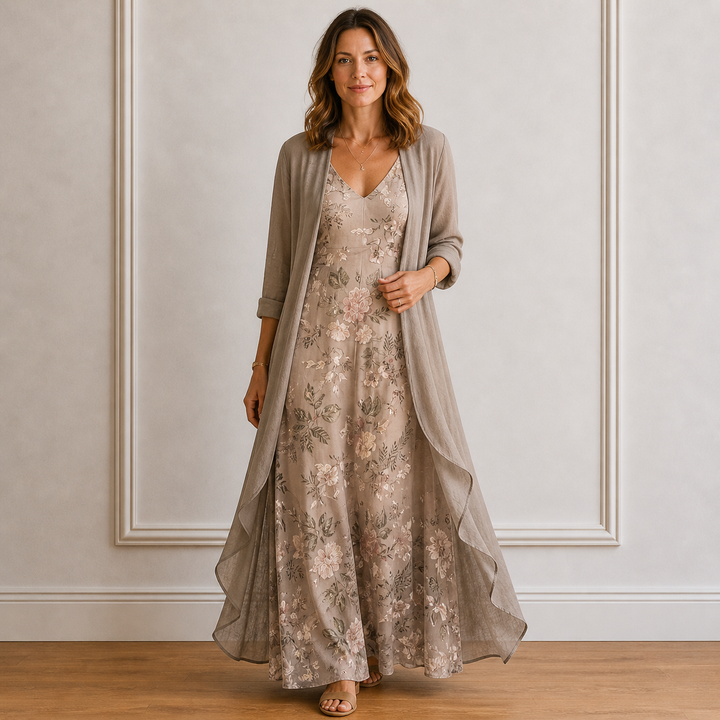 Maxi Dress with Jacket (2-Piece Set)