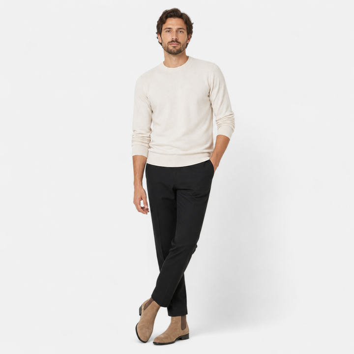 Men’s Suede Square-Toe Chelsea Boots