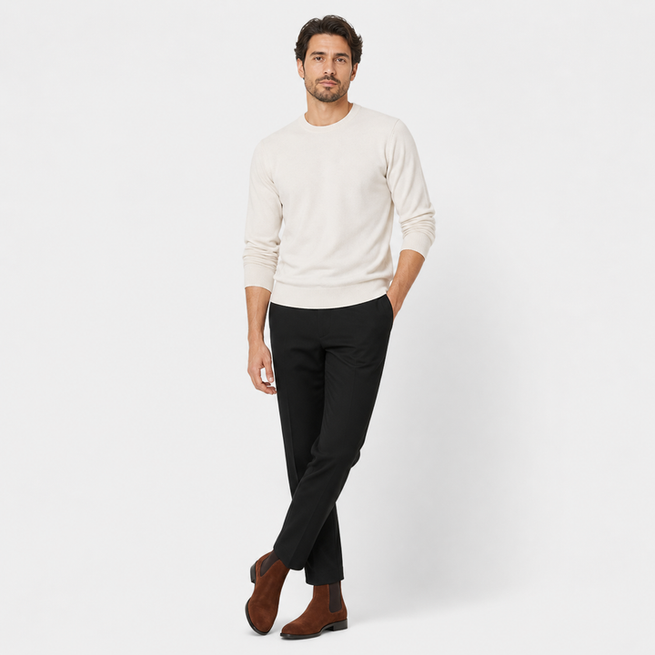 Men’s Suede Square-Toe Chelsea Boots
