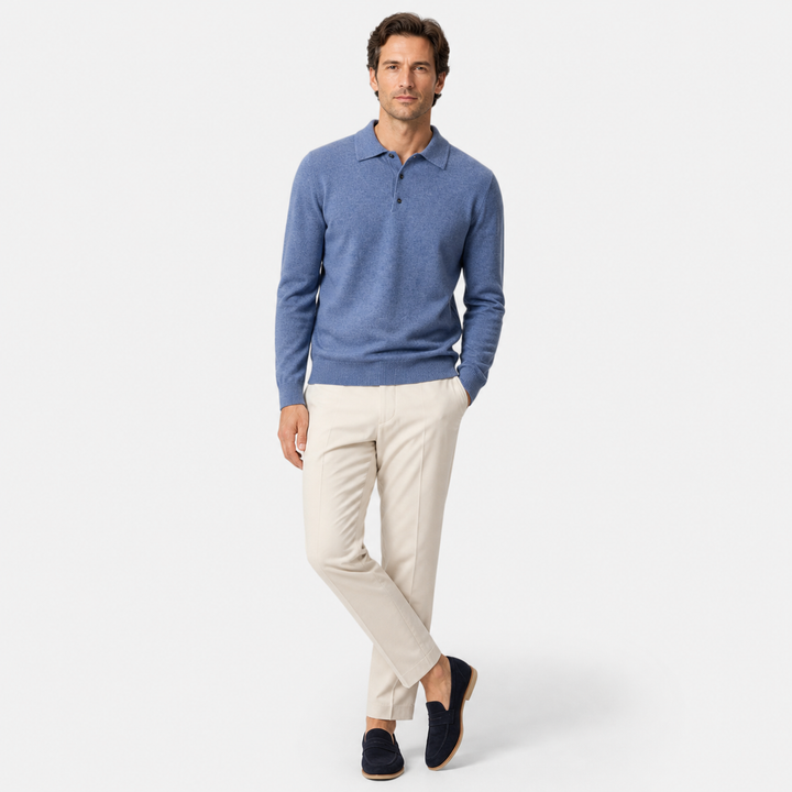 Men’s Merino Wool Polo Sweater
