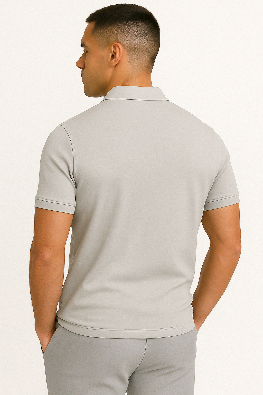 Modern Half-Zip Polo – Men