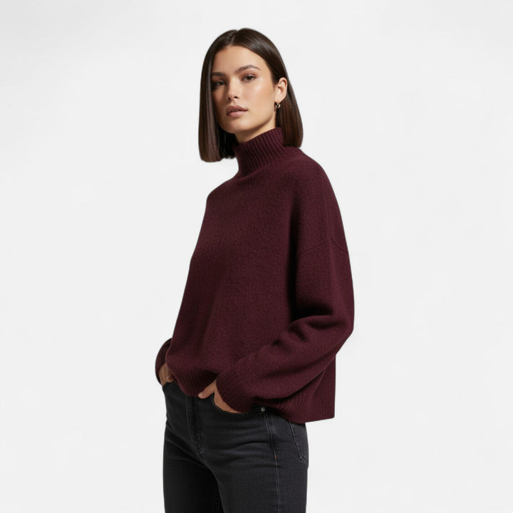Dame Vintage Rullekrave Sweater – Klassisk Vintervarme