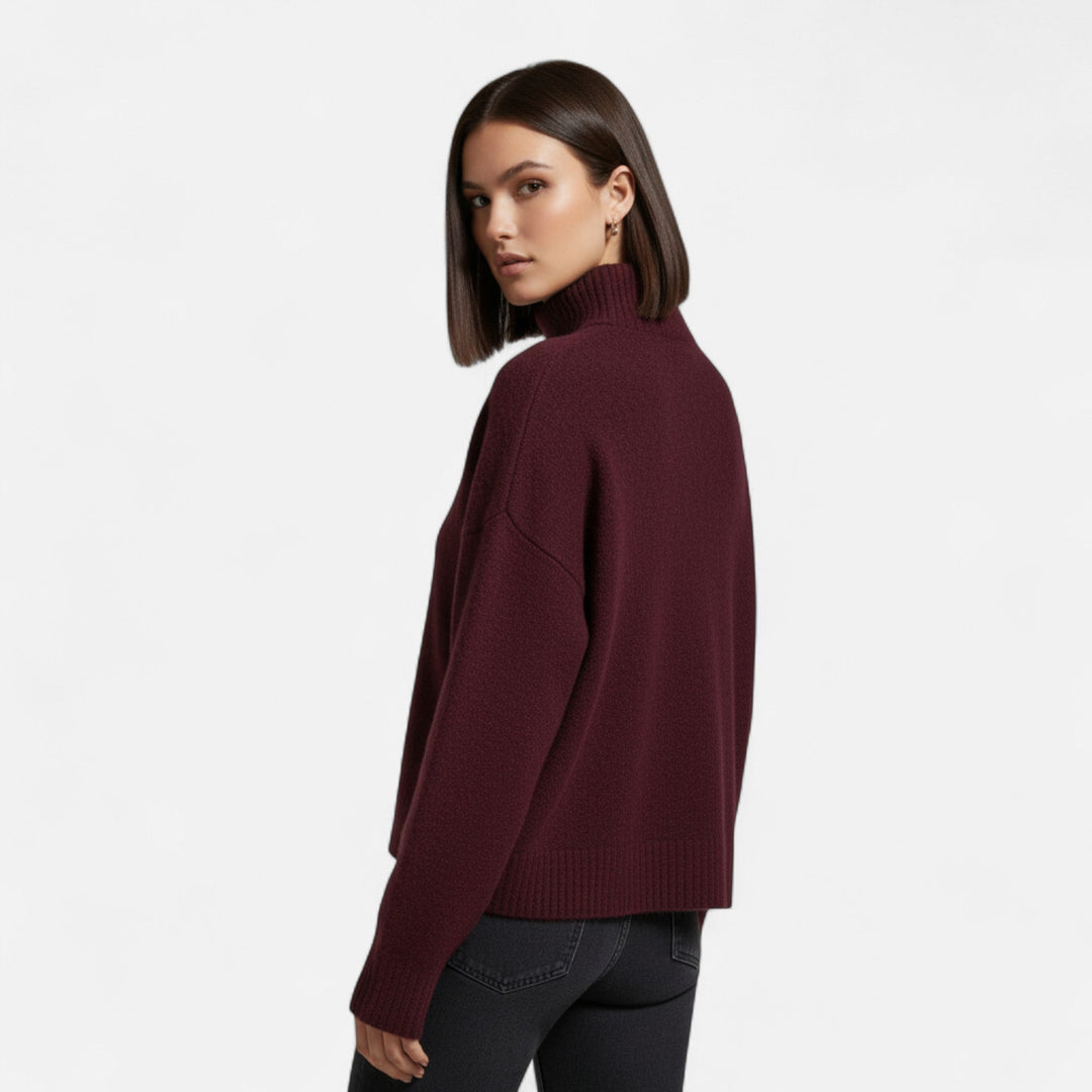Dame Vintage Rullekrave Sweater – Klassisk Vintervarme
