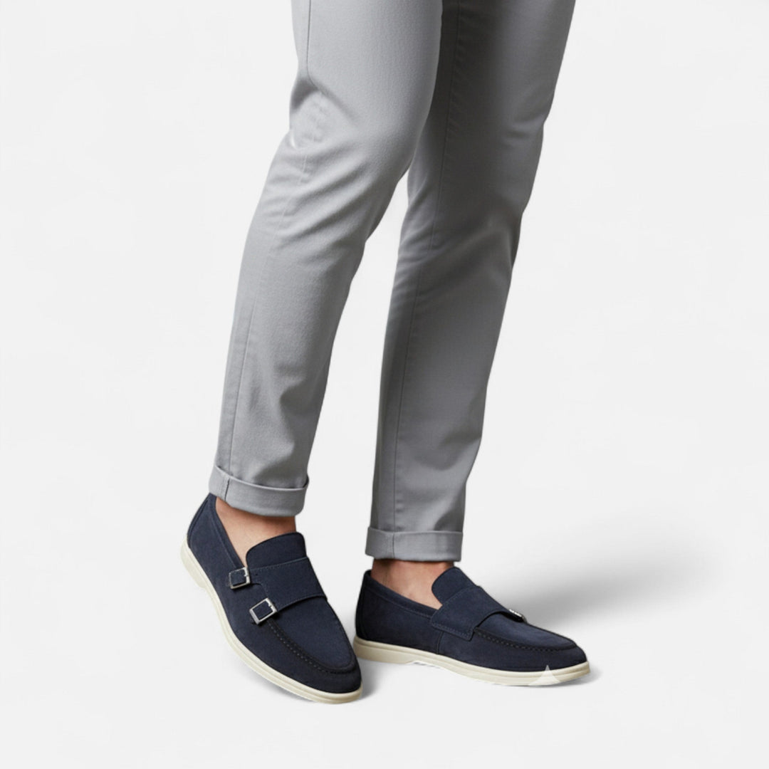 Herre ruskind monk strap loafers – Slip-on elegance
