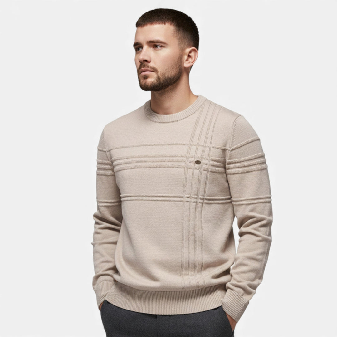 Maglione da uomo slim fit in maglia strutturata