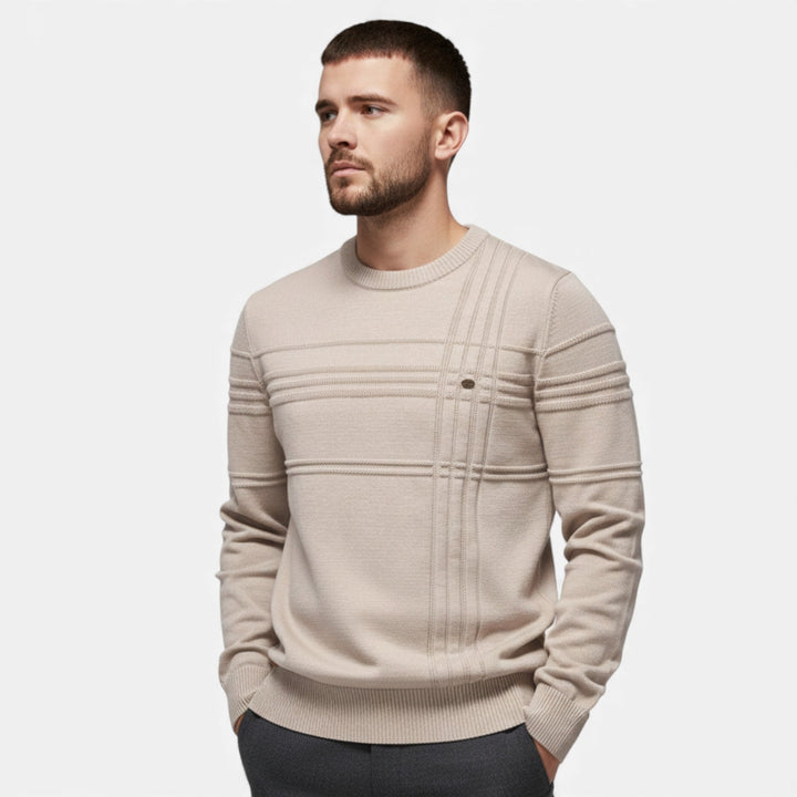 Maglione da uomo slim fit in maglia strutturata