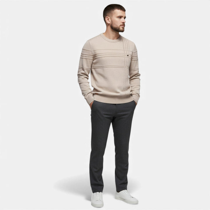Maglione da uomo slim fit in maglia strutturata