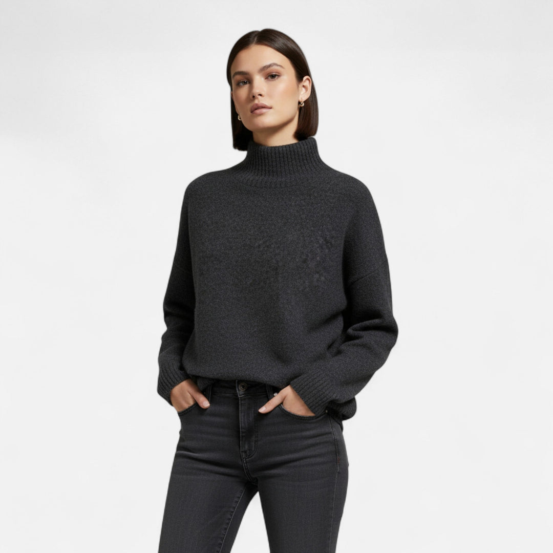 Dame Vintage Rullekrave Sweater – Klassisk Vintervarme
