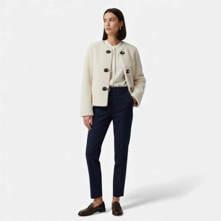 Women’s Faux Fur Toggle Button Jacket
