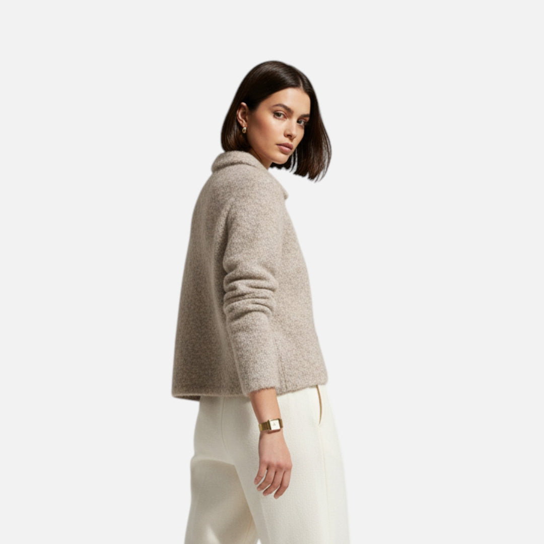 Cardigan con bottoni floreale da donna