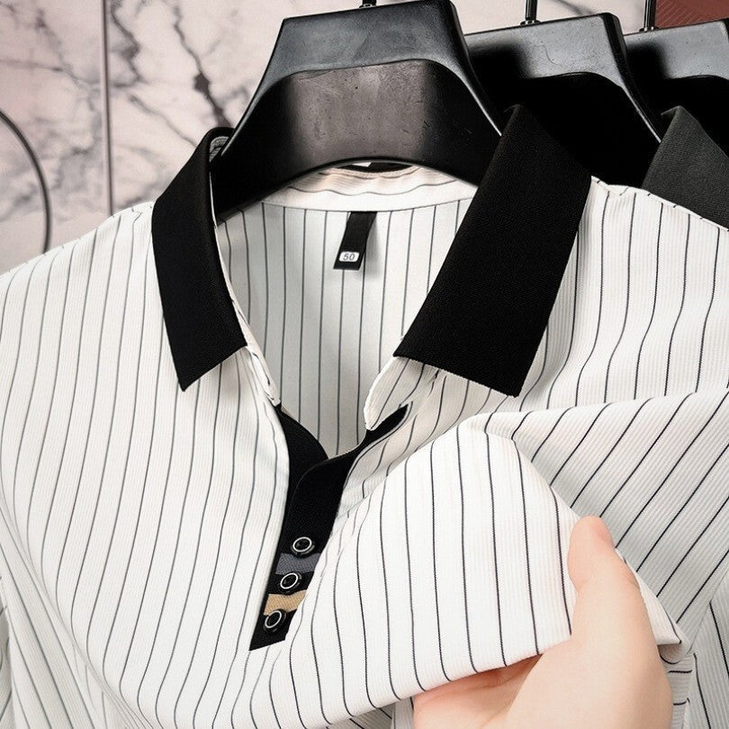 Polo a rayas refinado – Hombre