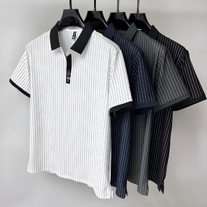 Polo a rayas refinado – Hombre