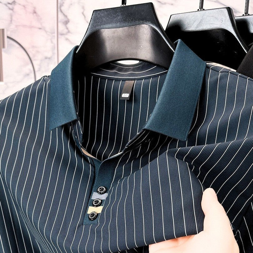 Polo a rayas refinado – Hombre