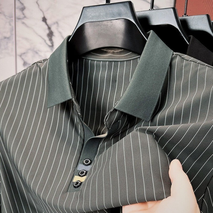 Polo a rayas refinado – Hombre