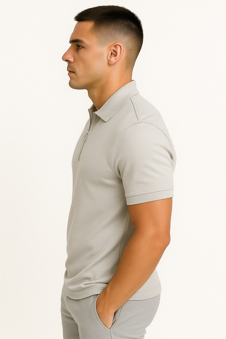 Modern Half-Zip Polo – Men
