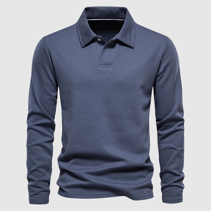 Elegant langærmet polo – herre