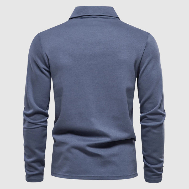 Elegant langærmet polo – herre