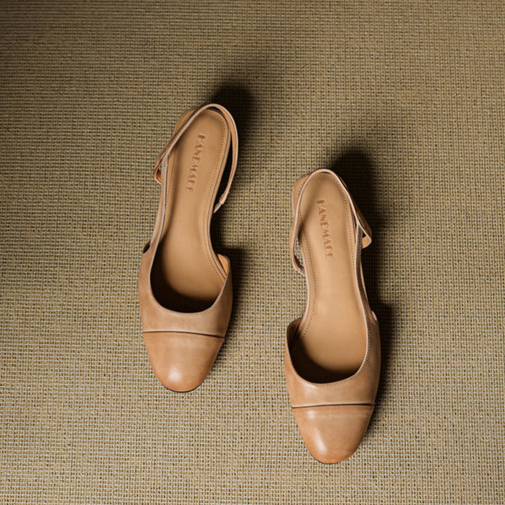 Dame Ægte Læder Slingback Pumps