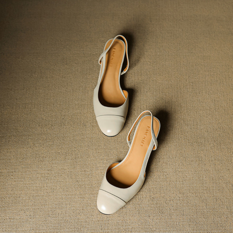Dame Ægte Læder Slingback Pumps