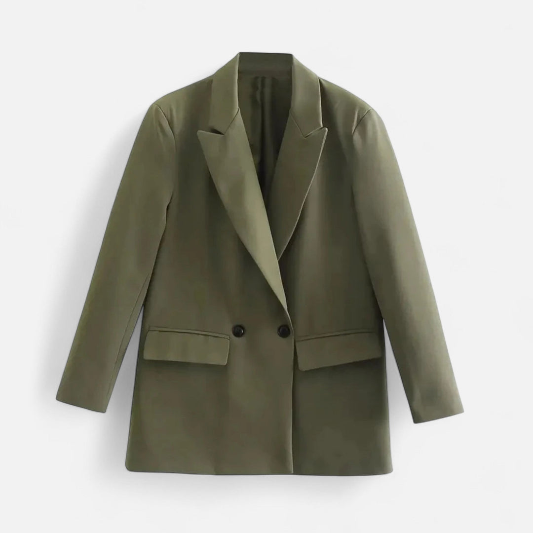 Dame dobbeltradet vintage blazer