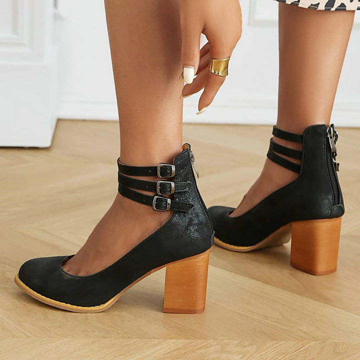 Sandali con tacco a tripla fascia da donna