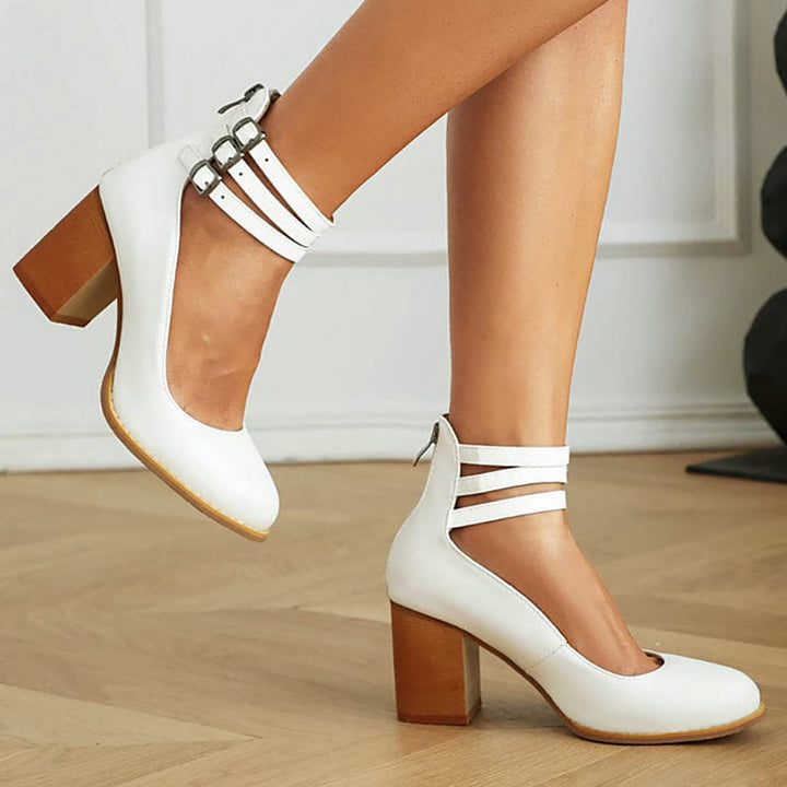 Sandali con tacco a tripla fascia da donna