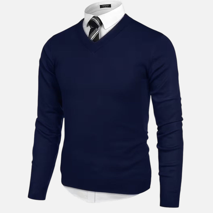 Men’s V-Neck Knit Sweater for Autumn/Winter