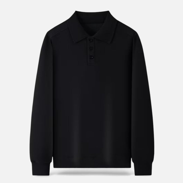 Herre polo striktrøje til efterår/vinter