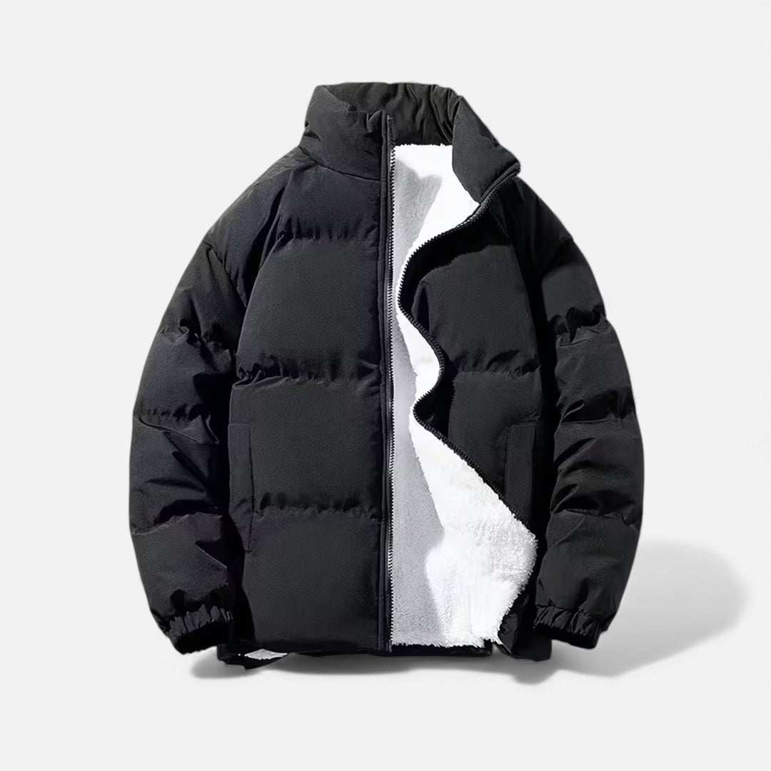 Men’s Lambswool Plush Puffer Jacket for Autumn/Winter