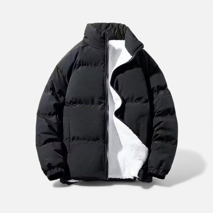 Men’s Lambswool Plush Puffer Jacket for Autumn/Winter